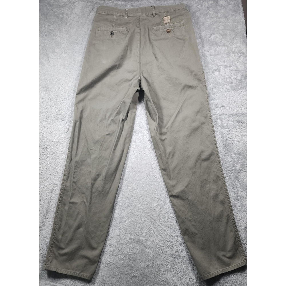 VINTAGE Abercrombie & Fitch Pants Mens 32x32 (Fits 29x33) Khaki Chino Casual - Picture 9 of 12